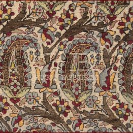 alfombra isfahan en seda antiguo
